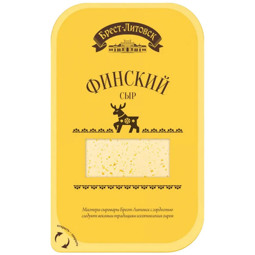 CHEESE FINSKIY 45% SLICED 8/130GR BREST LITOVSK N4554