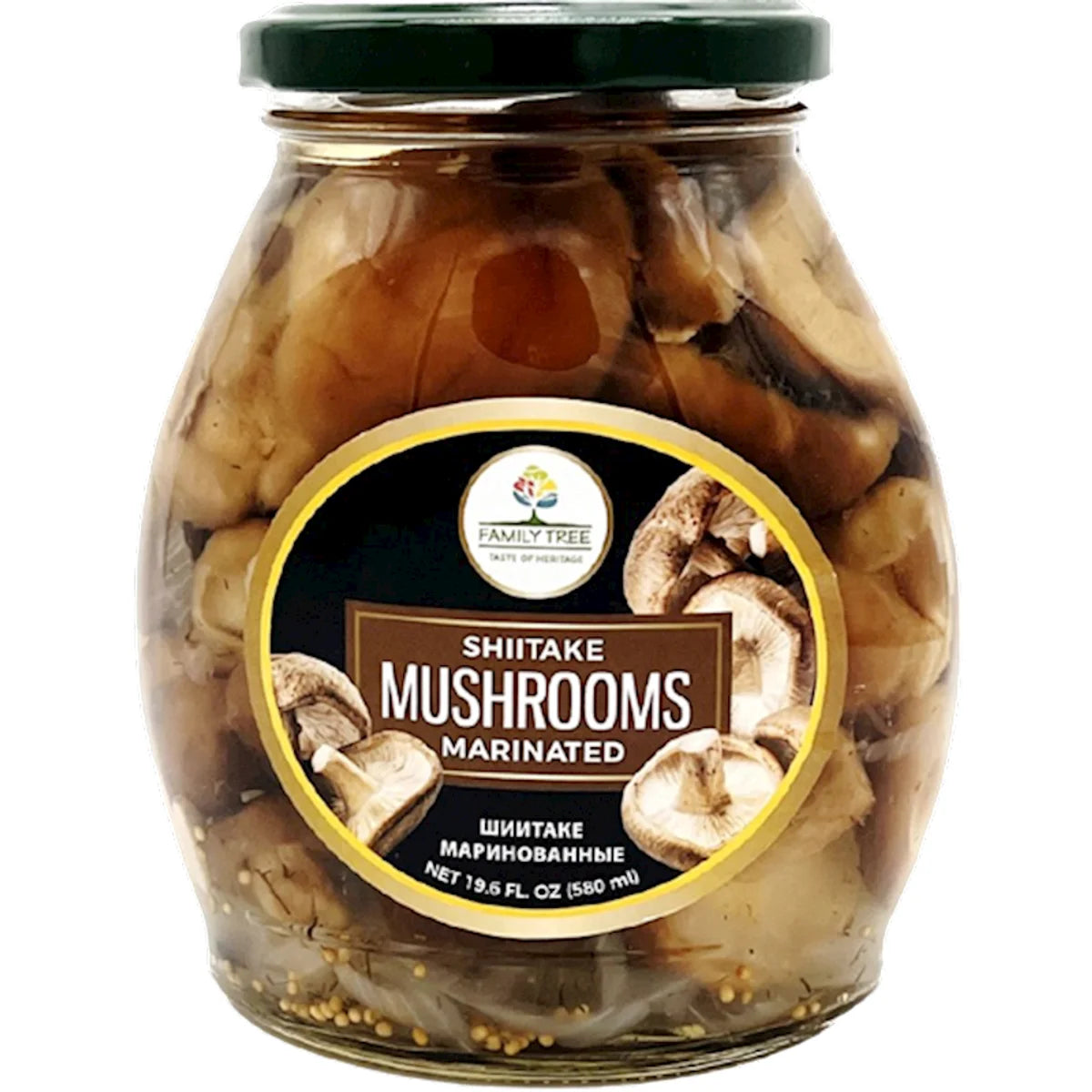 MUSHROOMS SHIITAKE MARINATED 12/580ML FAMILY TREE