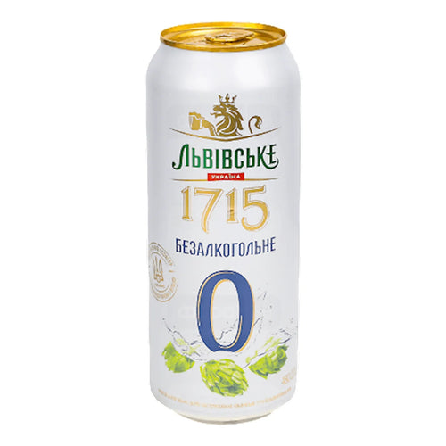 BEER NON-ALCOHOLIC CAN 24/480ML LVIVSKE 1715