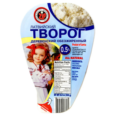 FARMER CHEESE 0.5% 6/250GR ZIP LATVIA