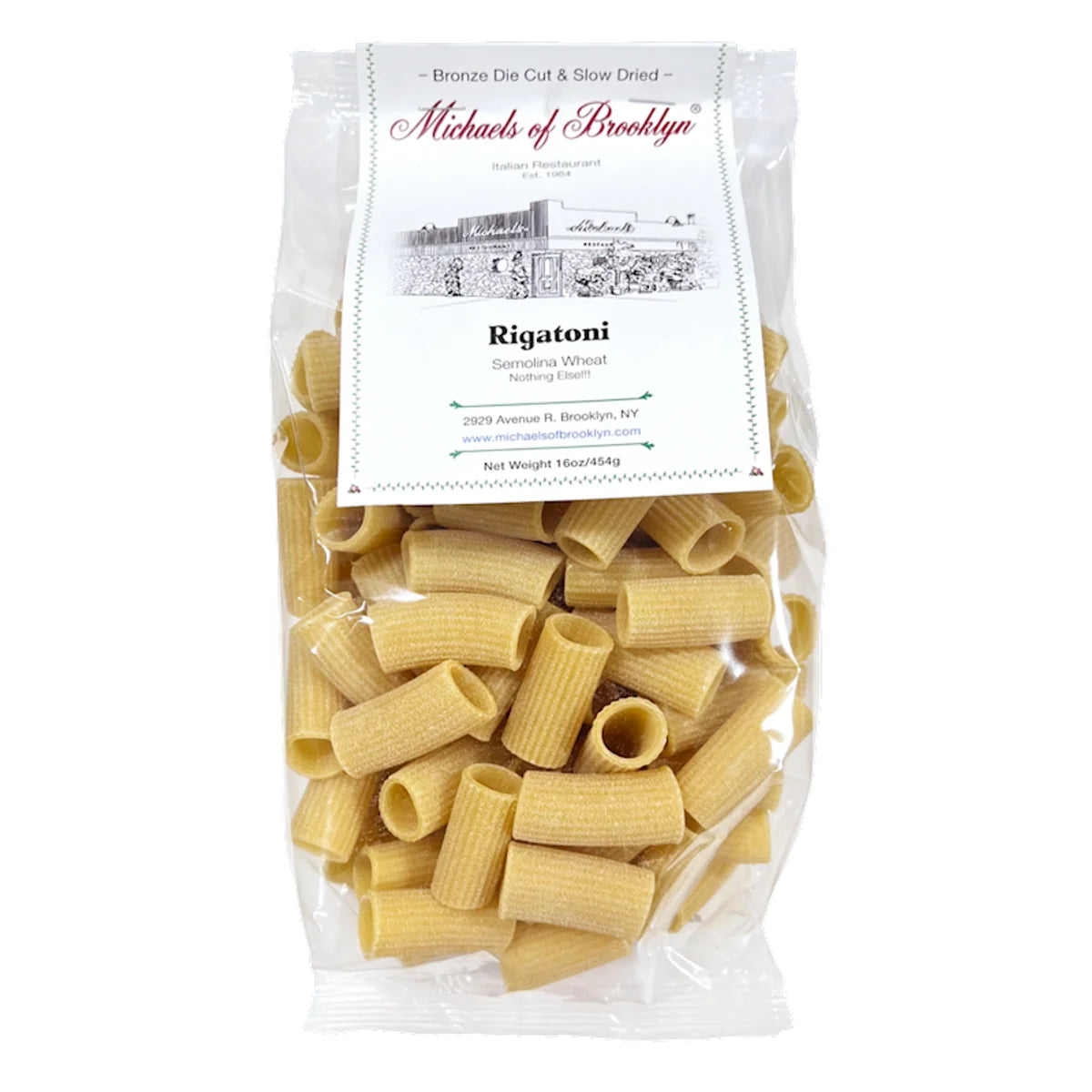 PASTA RIGATONI 12/16OZ MICHAELS OF BROOKLYN N5002
