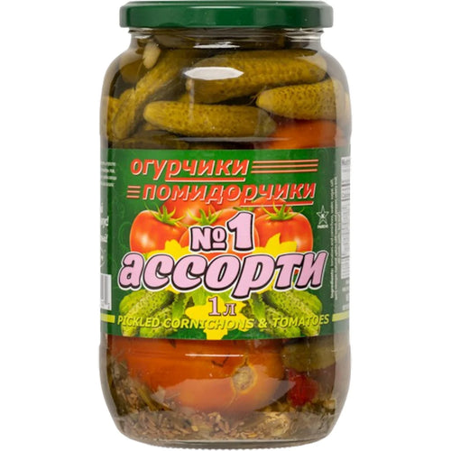TOMATOES&CORNICHONS MARINATED ASSORTY N1 12/1L R&S INDIA N1472