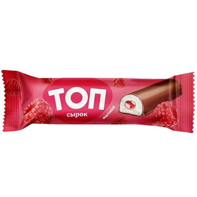 CHEESE BAR GLAZED W/RASPBERRY FLAVOR TOP 18/40GR SAVUSHKIN PRODUCT N3765