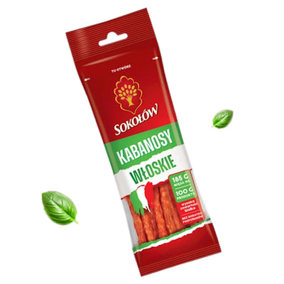 KABANOSY ITALIAN SMOKED&DRIED PORK 20/120GR BY CS SOKOLOW N5304 POLAND
