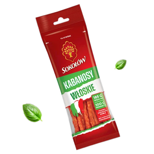 KABANOSY ITALIAN SMOKED&DRIED PORK 20/120GR BY CS SOKOLOW N5304 POLAND