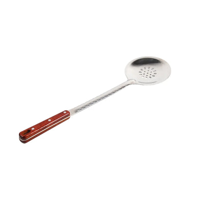 SKIMMER W/WOODEN HANDLE STAINLESS STEEL 47CM BY PC UZBEKISTAN