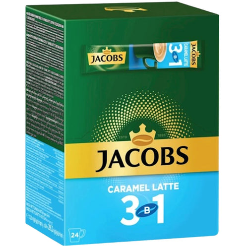 COFFEE STICKS INSTANT JACOBS 3IN1 CARAMEL LATTE 10/(24X12.3GR) UKRAINE N702