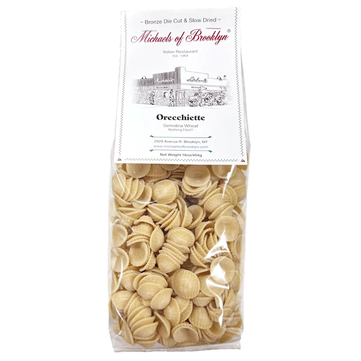 PASTA ORECCHIETTE 12/16OZ MICHAELS OF BROOKLYN N5005
