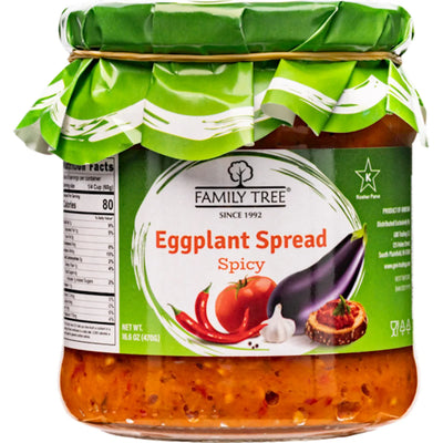 EGGPLANT CAVIAR GRILLED HOT 12/470GR FAMILY TREE N76