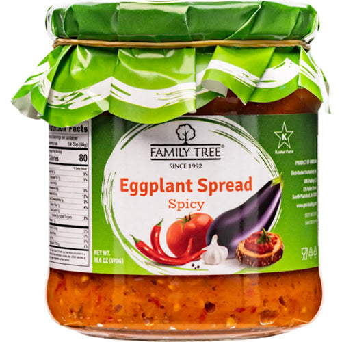 EGGPLANT CAVIAR GRILLED HOT 12/470GR FAMILY TREE N76