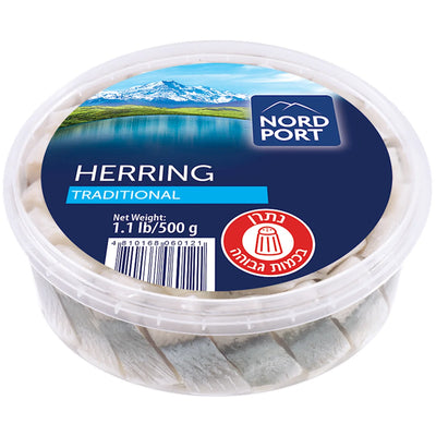 HERRING ATLANTIC TRADITIONAL PIECES LIGHTLY SALTED IN OIL  6/500GR NORD PORT NP4883