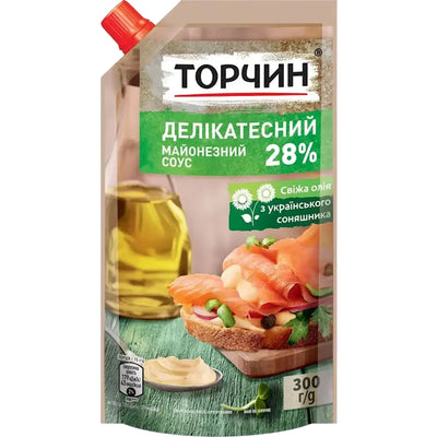 MAYONNAISE DELIKATESNIY 28% 30/300GR TORCHYN UKRAINE