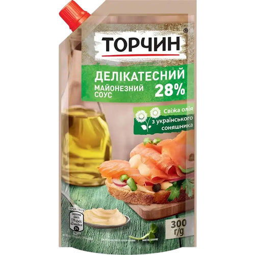 MAYONNAISE DELIKATESNIY 28% 30/300GR TORCHYN UKRAINE