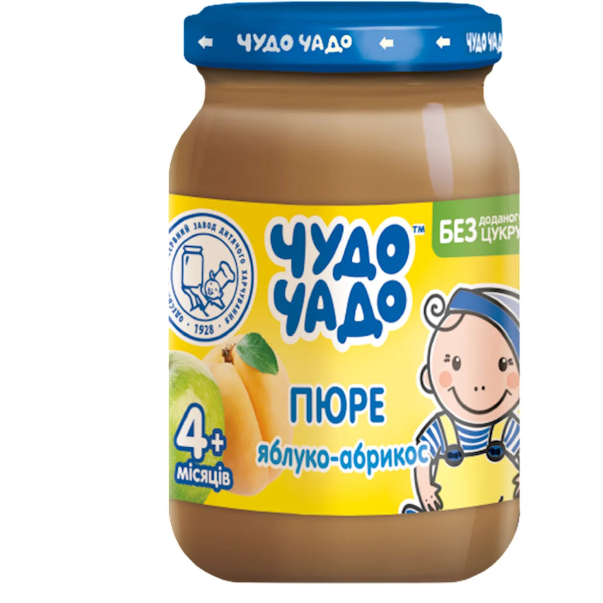 PUREE FOR BABY APPLE & APRICOT FROM 4 MONTHS 6/170GR CHUDO CHADO UKRAINE
