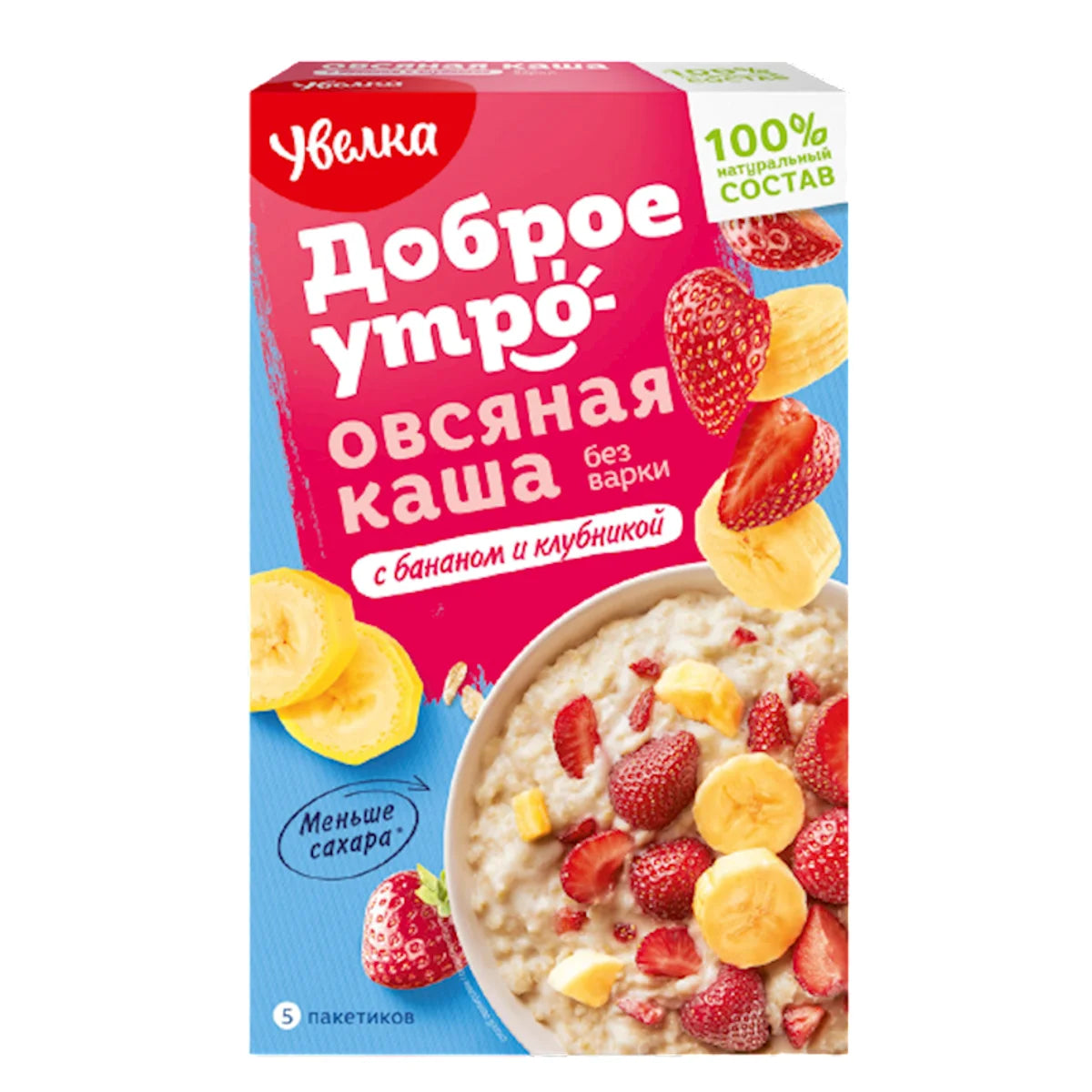 OATMEAL INSTANT W/BANANA&STRAWBERRY 6/(5X40GR) UVELKA N782