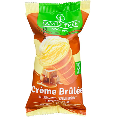 ICE CREAM CREME BRULEE IN WAFFLE CUP 15/130ML FAMILY TREE N2205NC
