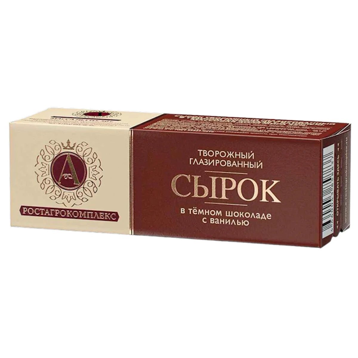 CHEESE BAR W/VANILLA  DARK CHOCO 26% GLAZED BOXED 12/50GR ROSTAGROKOMPLEX N8834