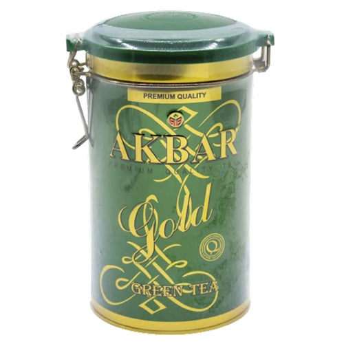 TEA AKBAR GREEN LEAF GOLD TIN 24/275GR SRI-LANKA