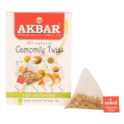 TEA  AKBAR HERBAL CHAMOMILE TWIST PYRAMID 10/(20X1.5GR) SRI-LANKA