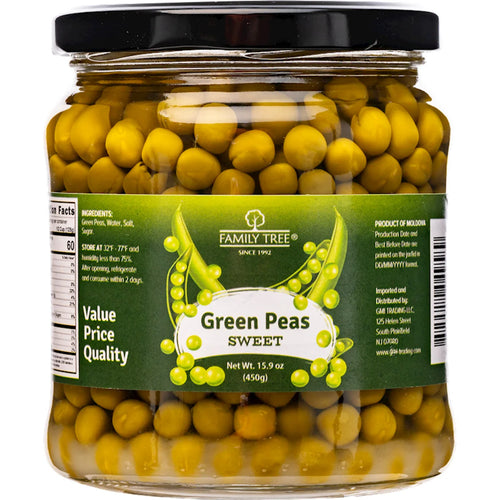 GREEN PEAS SWEET JAR 6/450GR FAMILY TREE N58
