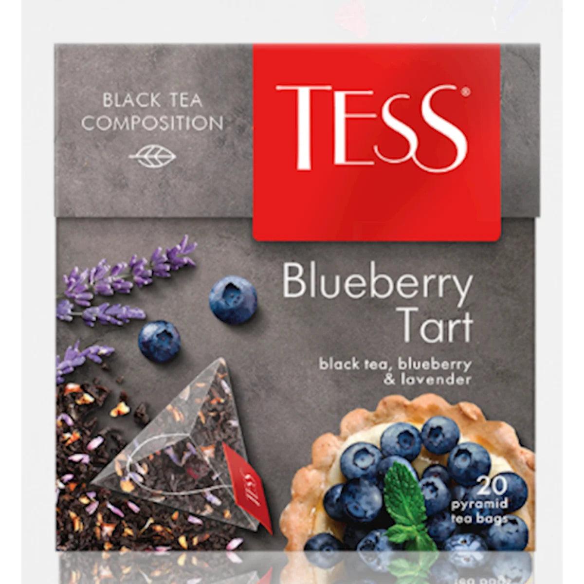 TEA  BLACK BLUEBERRY TART W/LAVENDER PYRAMIDS 12/(20X1.8GR) TESS 1527-12