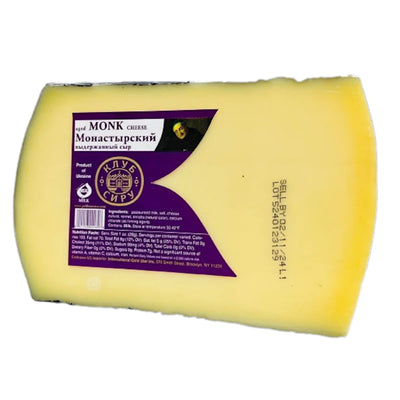 CHEESE MONASTYRSKIY CHUNK 1/1LB CHEESE CLUB UKRAINE N42269