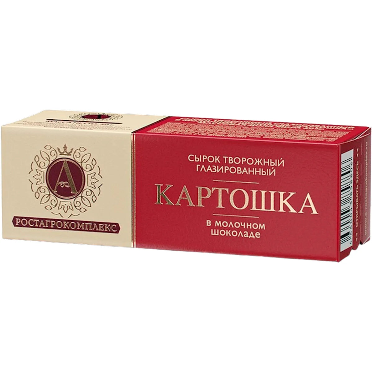 CHEESE BAR KARTOSHKA 20% MILK CHOCO GLAZED BOXED 12/50GR ROSTAGROKOMPLEX N8803