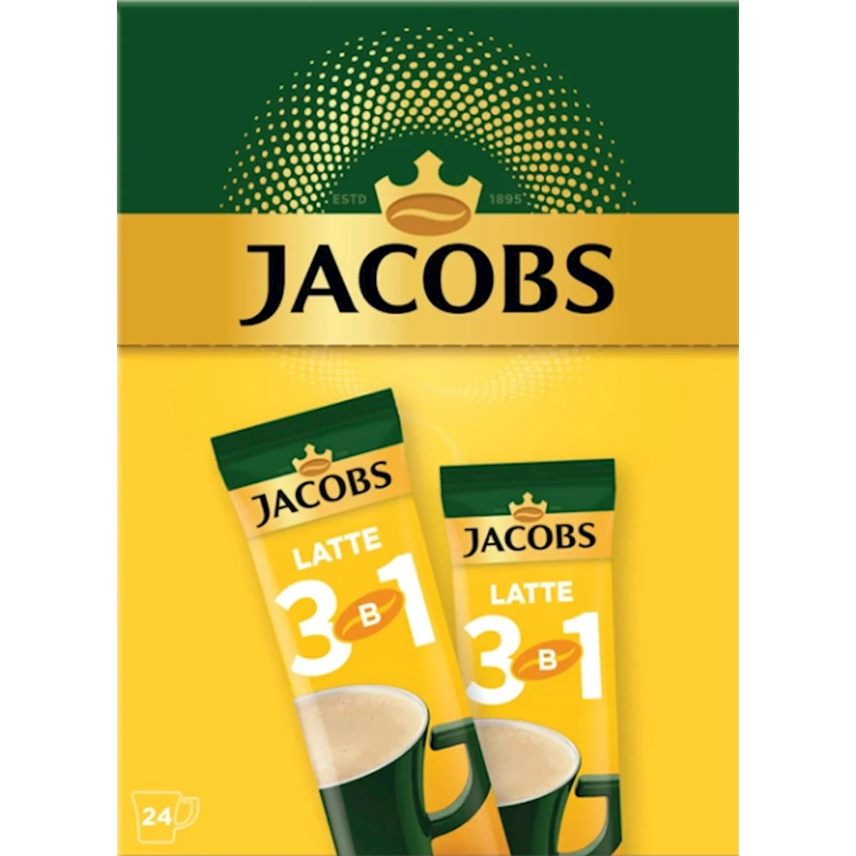 COFFEE STICKS INSTANT JACOBS 3IN1 LATTE 10/(24X13GR) N734 UKRAINE