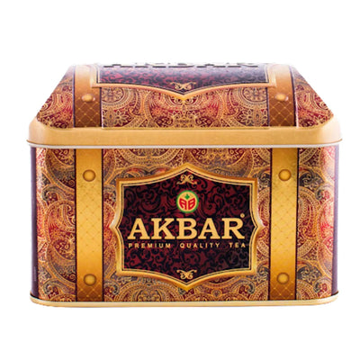 TEA AKBAR BLACK CEYLON STRAWBERRY CREAM TIN 10/250GR SRI-LANKA