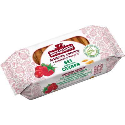 COOKIES OATMEAL W/CRANBERRIES&RASPBERRIES MALTITOL 15/170GR POSIDELKINO RUSSIA N110