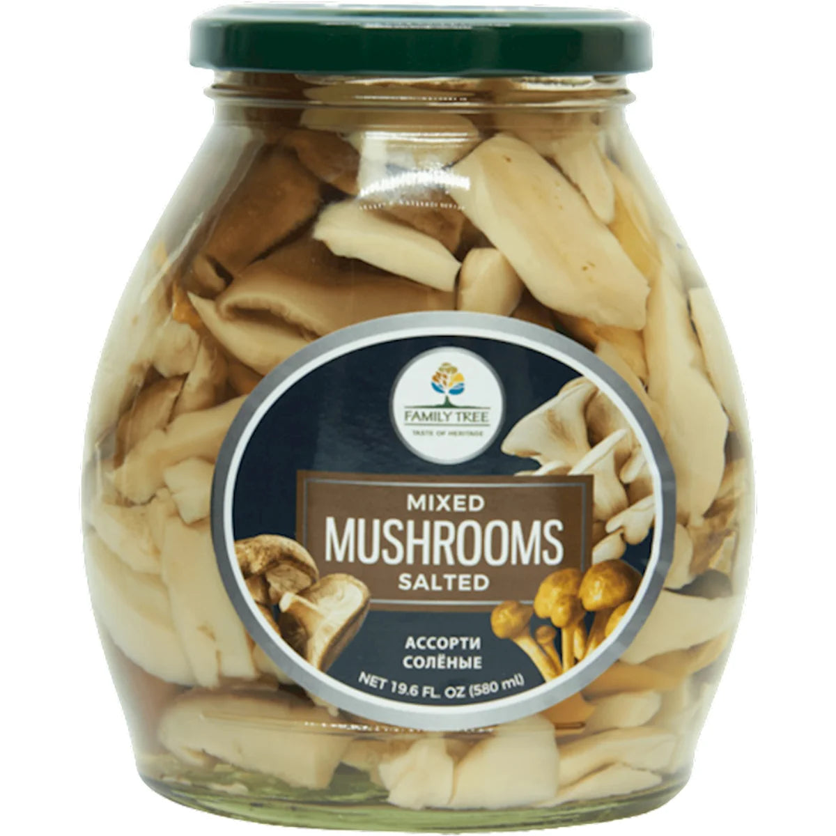 MUSHROOMS MIX SALTED 12/580ML FAMILY TREE