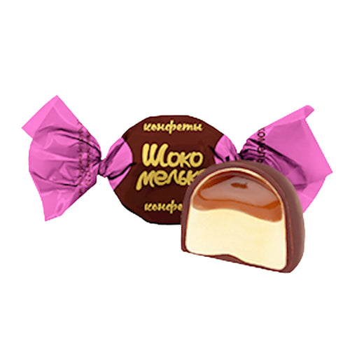 CANDIES LOOSE GLAZED SHOKOMELKA NOUGAT 1/8.8LB KOMMUNARKA NCW1 N455