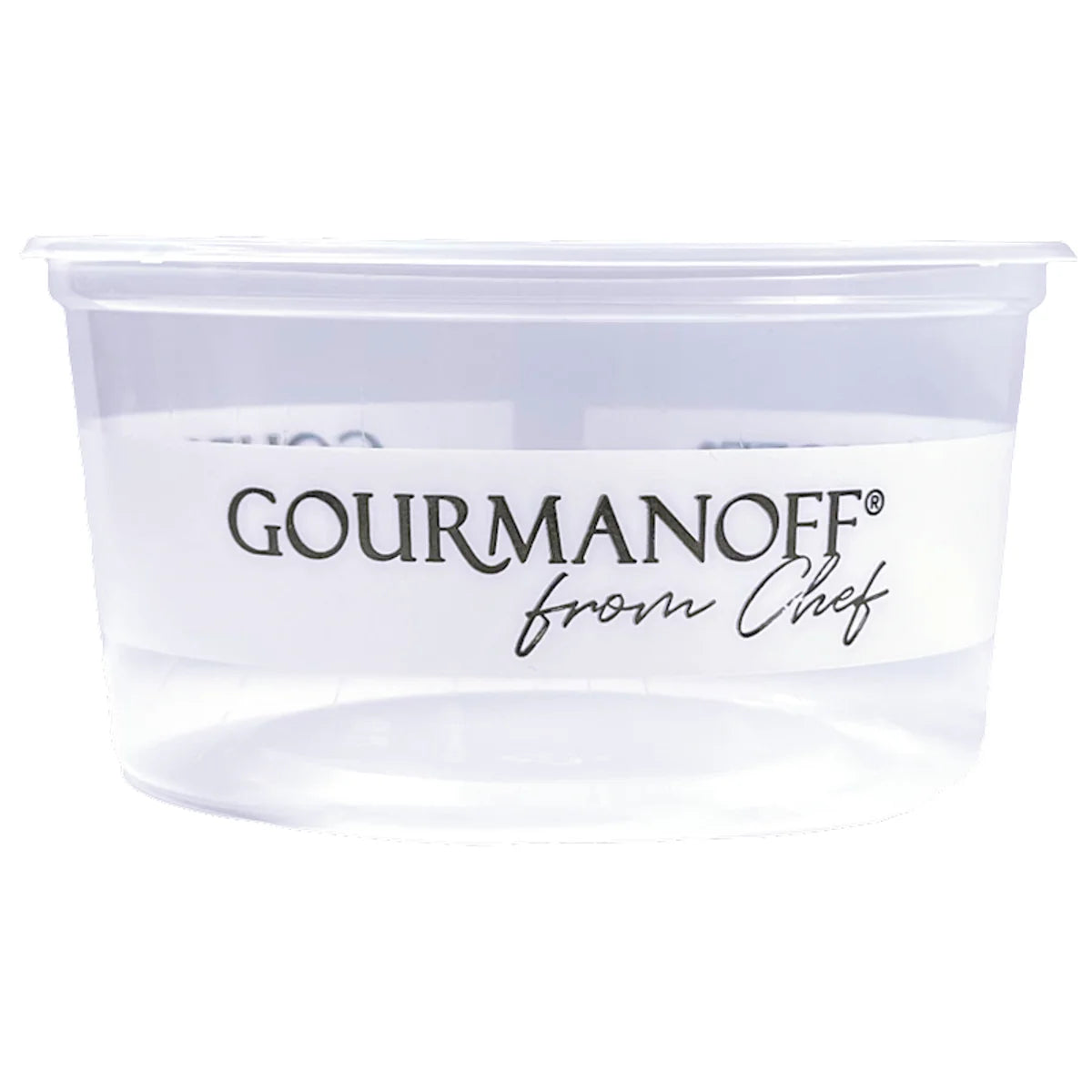 CONTAINER ROUND MEDIUM PLASTIC CLEAR GOURMANOFF 500/12OZ N291384