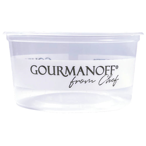 CONTAINER ROUND MEDIUM PLASTIC CLEAR GOURMANOFF 500/12OZ N291384