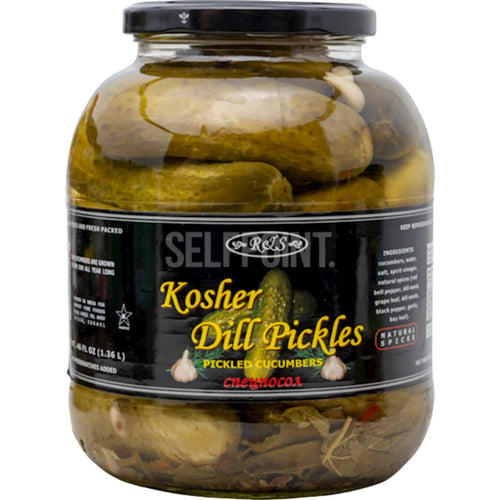 CUCUMBERS PICKLED W/DILL KOSHER 6/1360ML R&S N1397