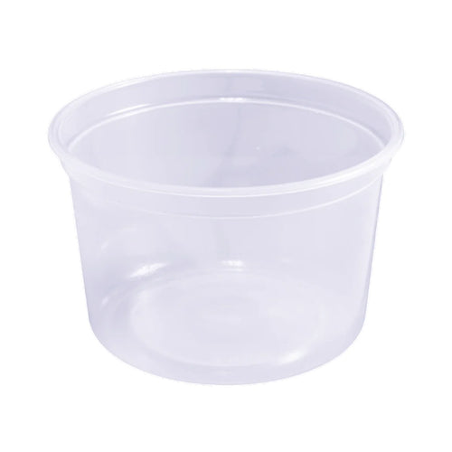 CONTAINER ROUND MEDIUM PLASTIC CLEAR 500/16OZ HOME FRESH N22371