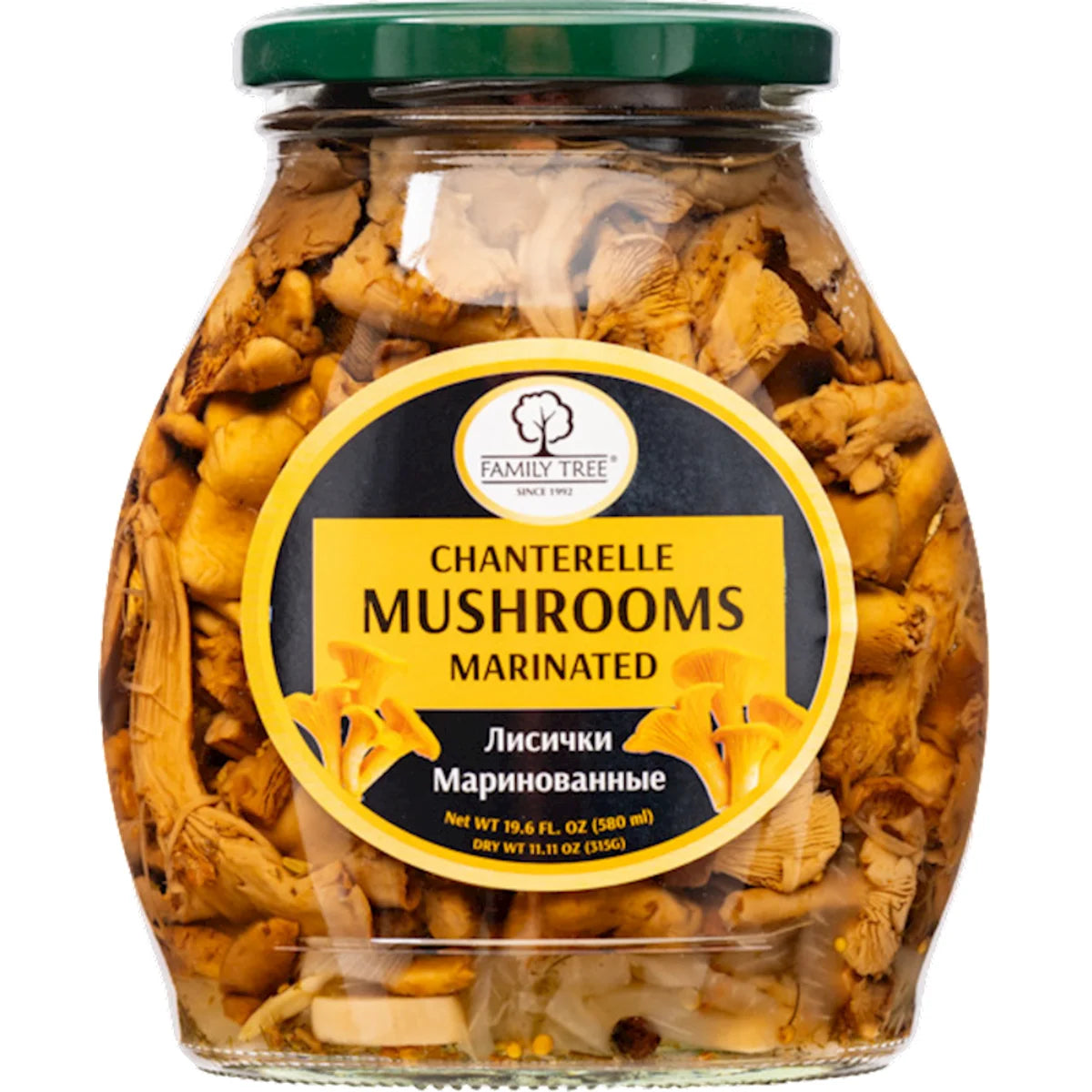 MUSHROOMS CHANTERELLE MARINATED 12/580ML FAMILY TREE
