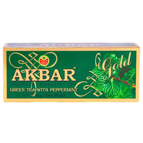 TEA  AKBAR GREEN GOLD PEPPERMINT  24/(25X1.5GR) SRI -LANKA
