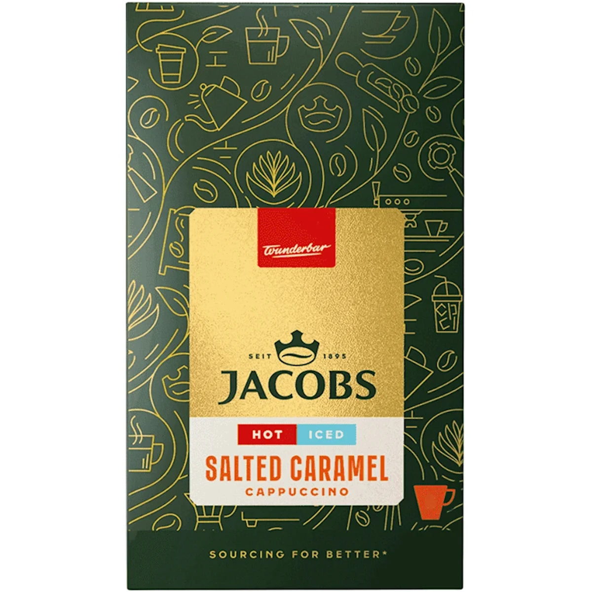 COFFEE STICKS INSTANT JACOBS ICE LATTE SALTED CARAMEL 10/(10X21.3GR) UKRAINE N1153