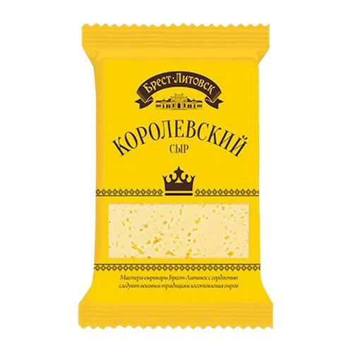 CHEESE KOROLEVSKIY W/BAKED MILK FLAVOR 45% CHUNK 10/200GR BREST LITOVSK NLB3085