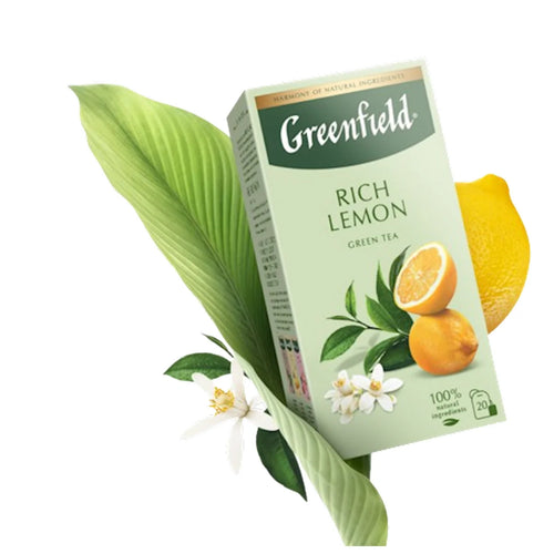 TEA GREEN RICH LEMON 8/(20*1.7GR) GREENFIELD 1791-08-EC