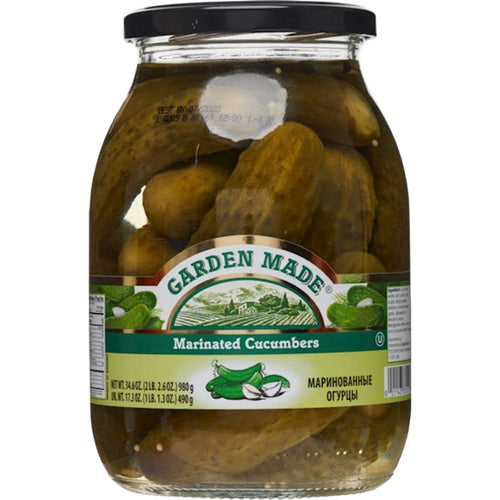 CUCUMBERS MARINATED 12/34.6 OZ GARDEN MADE BULGARIA N33151
