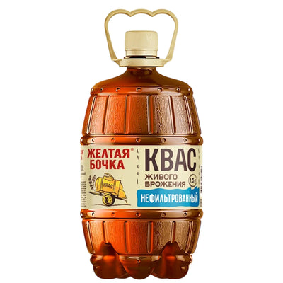 KVAS ZHELTAYA BOCHKA UNCLARIFIED 6/1.5L ZAVOD TREHSOSNENSKIY RUSSIA