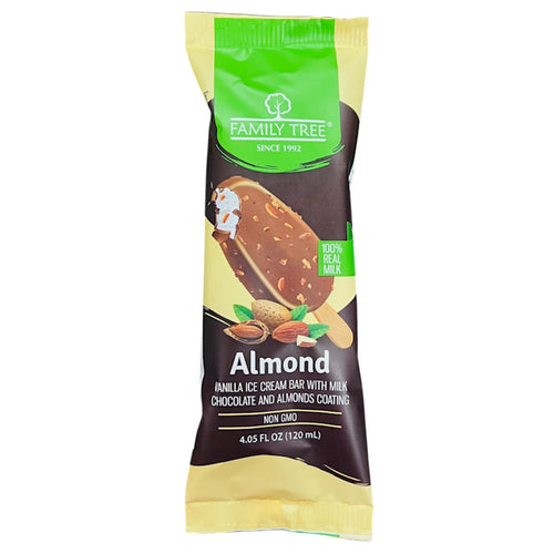 ICE CREAM BAR VANILLA W/ALMOND 15/120ML FAMILY TREE N2208NC