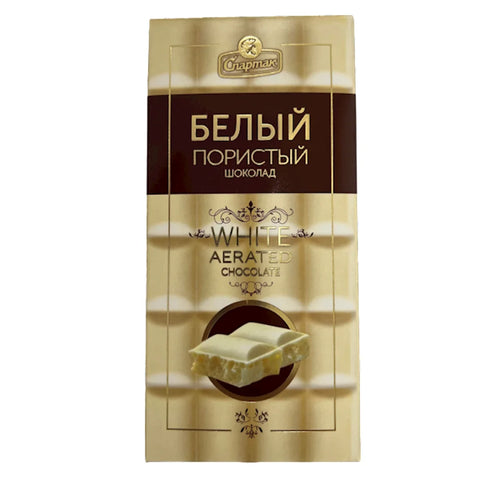 CHOCOLATE BAR WHITE AERATED 13/70GR SPARTAK N9950