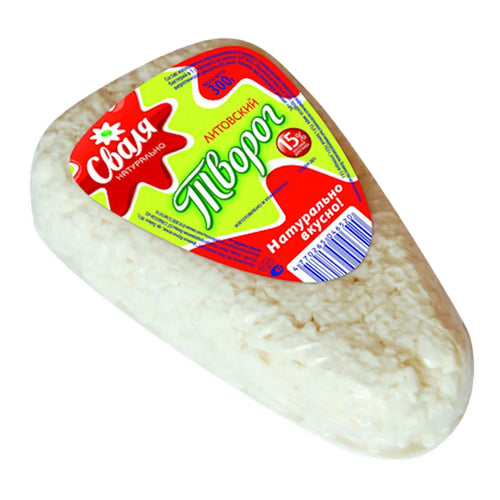 FARMER CHEESE LITOVSKIY 15% CLASSIC 5/300GR SVALIA  LITHUANIA SV511