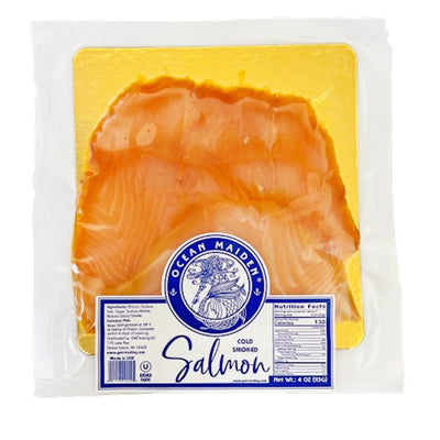 SALMON ATLANTIC COLD SMOKED SLICED V/P 10/113GR OCEAN MAIDEN NGS4