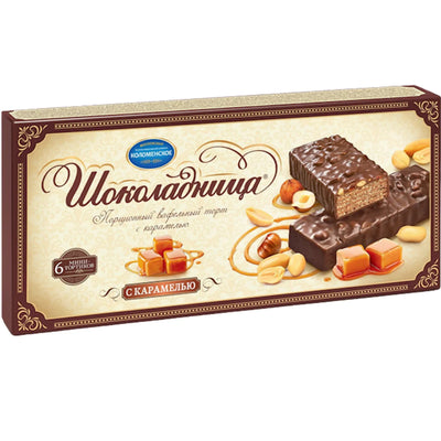CAKE WAFFLE SHOKOLADNITSA W/CARAMEL GLAZED 20/180GR KOLOMENSKOE 1065