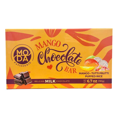 CHOCOLATE BAR MILK W/MANGO TUTTI FRUTTI&PUFFED RICE 6/190GR MODA