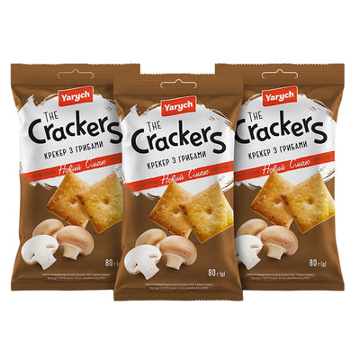CRACKERS W/MUSHROOM FLAVOR 50/80GR YARYCH UKRAINE